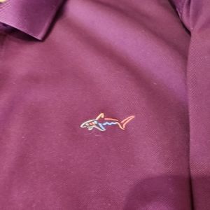 Greg Norman by Tasso Elba Five Iron Men's Large Golf Polo Maroon